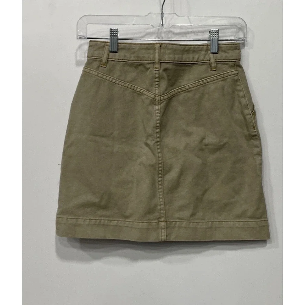NWT Urban Outfitters🖤 BDG Khaki Zip Front Mini Skirt XS Gorpcore Utility Safari
